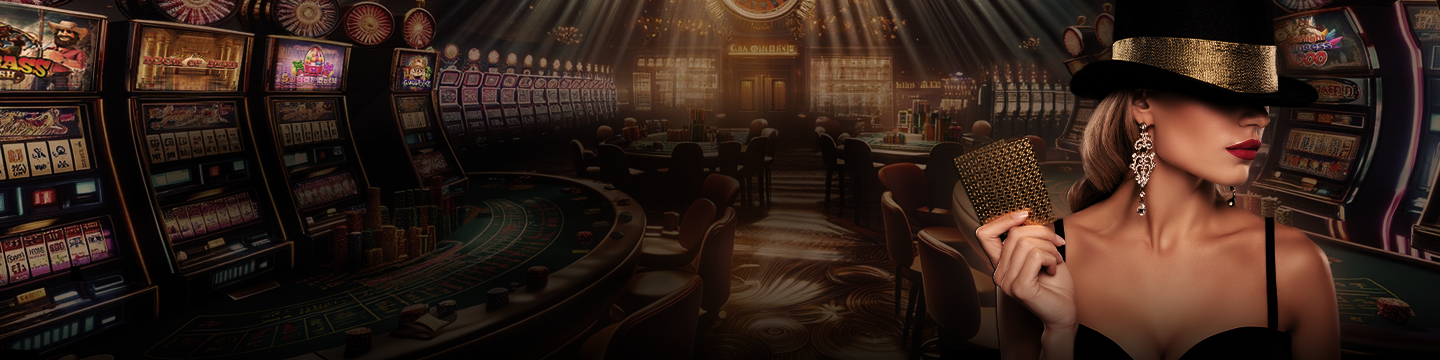 Dunkle Casino-Lounge im Vegadream Stil
